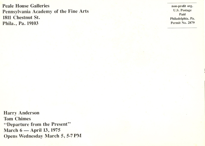 Back of the exhibition card