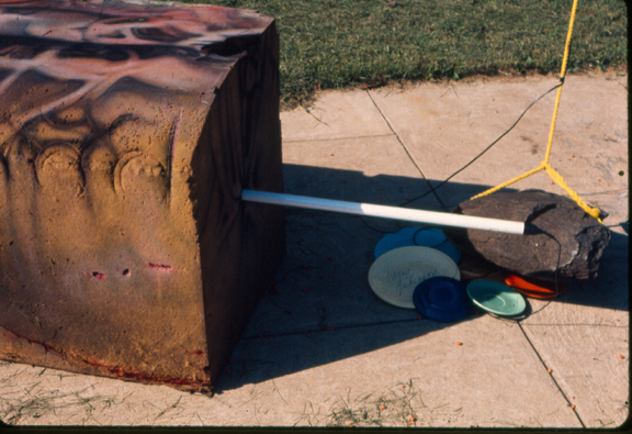 detail of a Harry Anderson site specific work